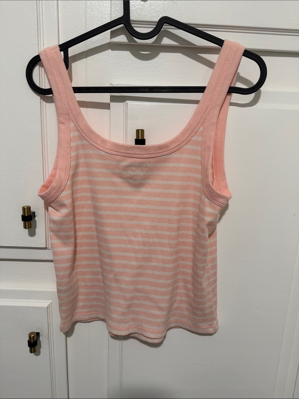 Pink Striped Ribbed Tank Top - Picture 3 of 4